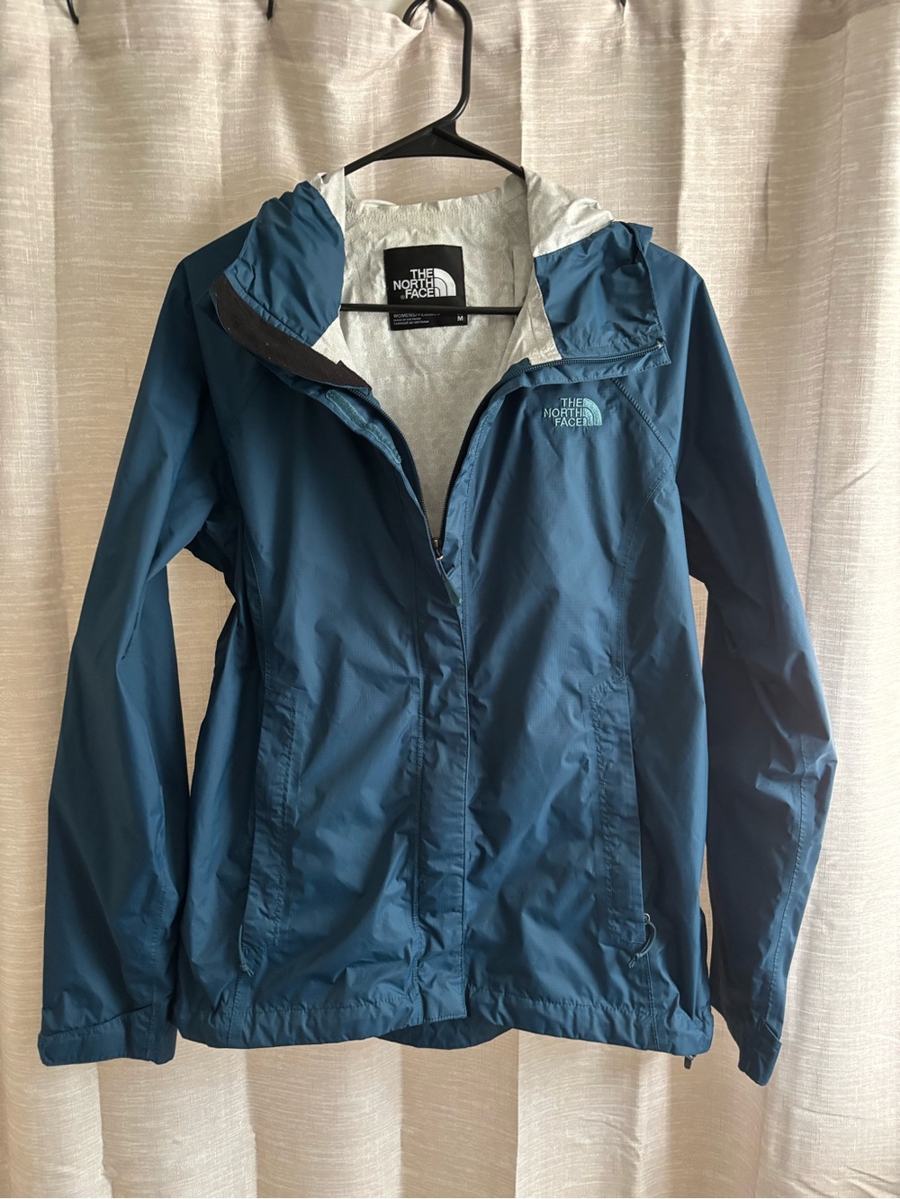 The North Face Women's Teal Hooded Rain Jacket